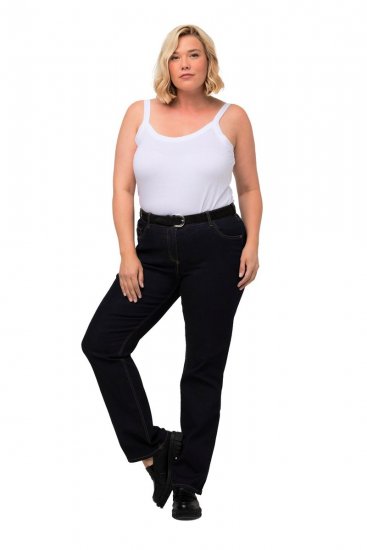 Ulla Popken Marie Fit Bootcut Stretch Jeans Dark Blue Denim - Ulla Popken - Ulla Popken Plus-Size Klær