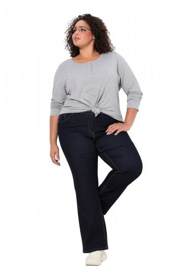 Ulla Popken Marie Fit Bootcut Stretch Jeans Dark Blue Denim - Ulla Popken - Ulla Popken Plus-Size Klær