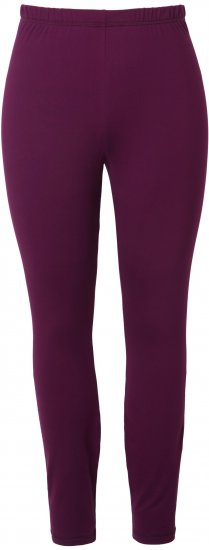 Ulla Popken Quick Dry Moisture Wicking Stretch Ski Leggings Grape Red - Jeans & Bukser i Store Størrelser – Plus Size - 