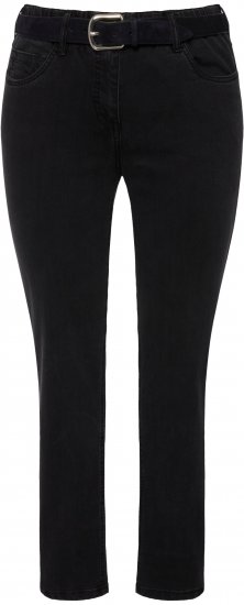 Ulla Popken Stretch Sarah Fit Skinny Jeans Black - Jeans & Bukser i Store Størrelser – Plus Size - 