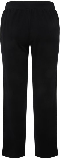 Ulla Popken Side Stripe Adjustable Drawstring Waist Joggers Black - Jeans & Bukser i Store Størrelser – Plus Size - 