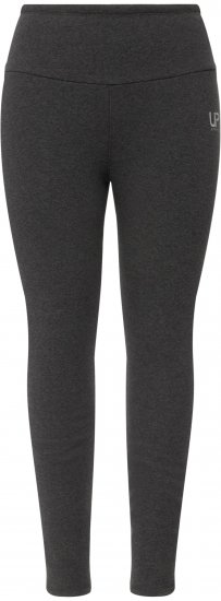 Ulla Popken Faux Fur Lined Stretch Leggings Charcoal - Jeans & Bukser i Store Størrelser – Plus Size - 