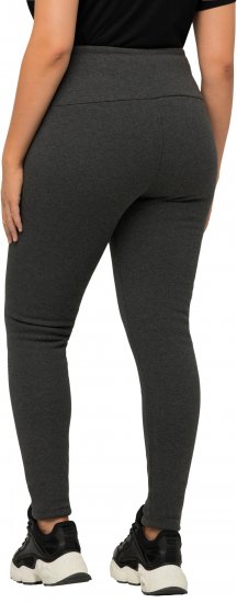 Ulla Popken Faux Fur Lined Stretch Leggings Charcoal - Jeans & Bukser i Store Størrelser – Plus Size - 