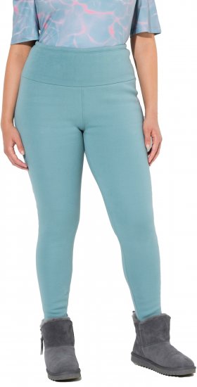 Ulla Popken Faux Fur Lined Stretch Leggings Ice Green - Jeans & Bukser i Store Størrelser – Plus Size - Jeans og bukser, EU 42-70