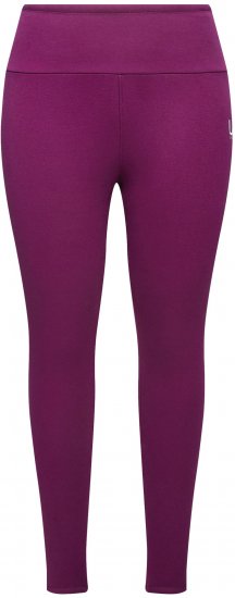 Ulla Popken Faux Fur Lined Stretch Leggings Pink Berry - Jeans & Bukser i Store Størrelser – Plus Size - Jeans og bukser, EU 42-70