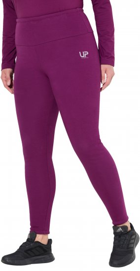 Ulla Popken Faux Fur Lined Stretch Leggings Pink Berry - Jeans & Bukser i Store Størrelser – Plus Size - Jeans og bukser, EU 42-70