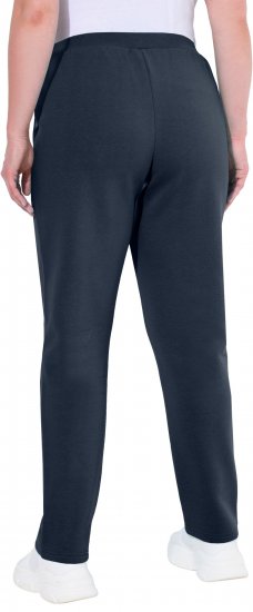 Ulla Popken Basic Drawstring Elastic Waist Cotton Blend Joggers Navy - Jeans & Bukser i Store Størrelser – Plus Size - 