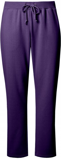 Ulla Popken Basic Drawstring Elastic Waist Cotton Blend Joggers Deep Violet - Jeans & Bukser i Store Størrelser – Plus Size - Jeans og bukser, EU 42-70