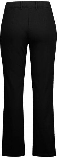 Ulla Popken Basic Mony Tapered Leg Stretch Pants Black - Jeans & Bukser i Store Størrelser – Plus Size - Jeans og bukser, EU 42-70