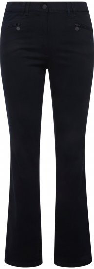 Ulla Popken Basic Mony Tapered Leg Stretch Pants Navy - Jeans & Bukser i Store Størrelser – Plus Size - 