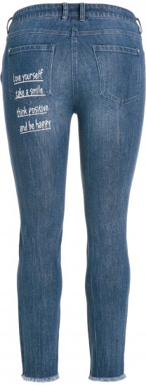 Ulla Popken Positive Thoughts Slim Leg Sarah Fit Stretch Jeans Blue Denim - DAMEKLÆR 40-66 - 