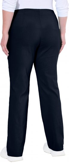 Ulla Popken Bengaline Elastic Waist Thermal Pants Navy - Jeans & Bukser i Store Størrelser – Plus Size - Jeans og bukser, EU 42-70