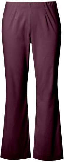 Ulla Popken Bengaline Elastic Waist Thermal Pants Aubergine - Jeans & Bukser i Store Størrelser – Plus Size - 