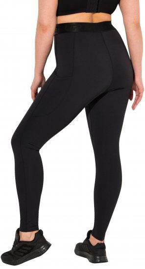 Ulla Popken Lightfit Quick Drying Leggings Black - Jeans & Bukser i Store Størrelser – Plus Size - Jeans og bukser, EU 42-70