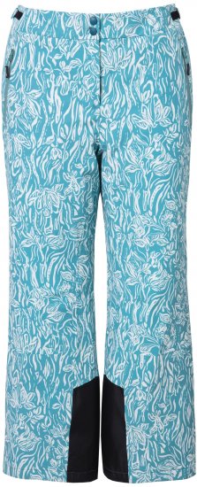Ulla Popken Floral Print Ski Pants Ice Green - Jeans & Bukser i Store Størrelser – Plus Size - Jeans og bukser, EU 42-70