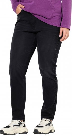 Ulla Popken Rhinestone Detail Stretch Fit Jeans Black - Jeans & Bukser i Store Størrelser – Plus Size - 