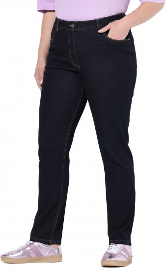 Ulla Popken Stretch Fit Jeans Dark Blue Denim - Jeans & Bukser i Store Størrelser – Plus Size - Jeans og bukser, EU 42-70
