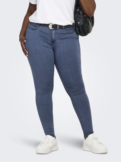 Only Carmakoma Thunder Life Skinny Fit Jeans Blue Denim - Jeans & Bukser i Store Størrelser – Plus Size - 