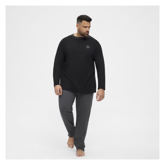 North Latitude Py Jersey O-Neck Long Sleeve Black - Langermede T-skjorter i store størrelser - Langermede T-skjorter i store størrelser