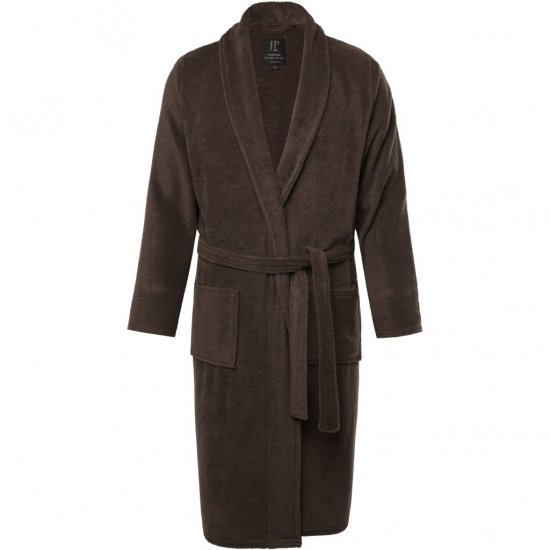 JP1880 Bathrobe Extra Soft Terry Cloth Brown - Undertøy & badetøy - Undertøy store størrelser 