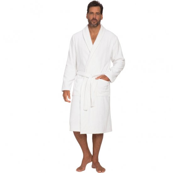 JP1880 Bathrobe Extra Soft Terry Cloth White - Undertøy & badetøy - Undertøy store størrelser 