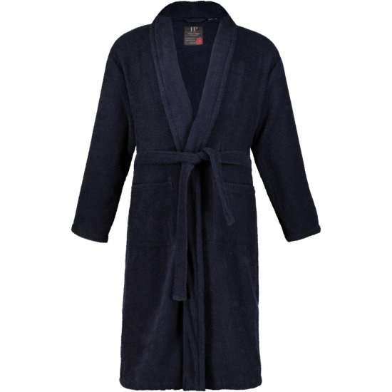JP1880 Bathrobe Extra Soft Terry Cloth Dark Navy - Undertøy & badetøy - Undertøy store størrelser 