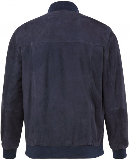 JP1880 Soft Goatskin Suede Leather Jacket Navy - Skinnjakker - Skinnjakker i store størrelser