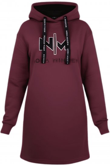 Nora Mikken KADRI WHITE Long Hoodie Burgundy - Gensere og hettegensere - Gensere og hettegensere til dame
