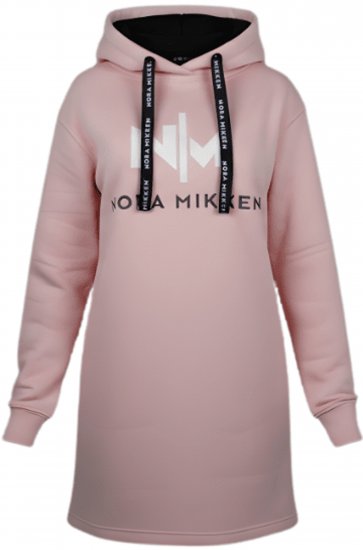 Nora Mikken KADRI WHITE Long Hoodie Pink - DAMEKLÆR XS-XXL - 