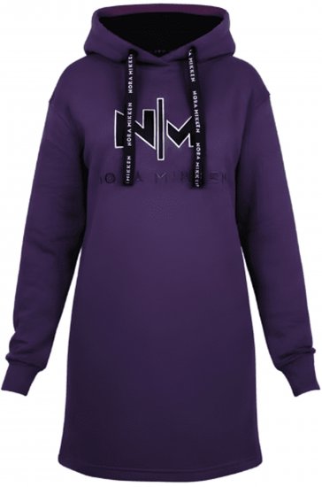 Nora Mikken KADRI WHITE Long Hoodie Purple - Gensere og hettegensere - 