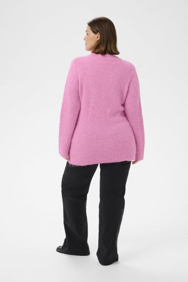 Kaffe Curve Emilia Pullover Pink Power Melange - Strikkegensere - 