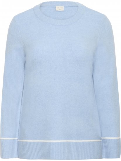 Kaffe Curve Jina Knit Pullover Powder Blue Melange - Strikkegensere - 