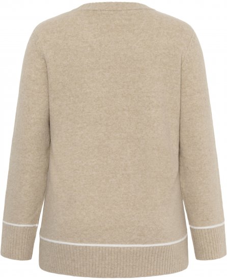 Kaffe Curve Jina Knit Pullover Feather Grey Melange - Strikkegensere - 