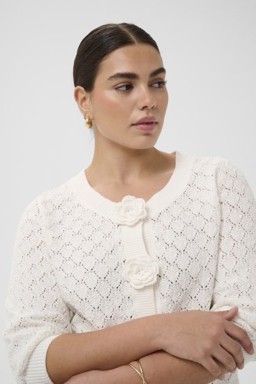 Kaffe Curve Kathrina Pullover White - Strikkegensere - 