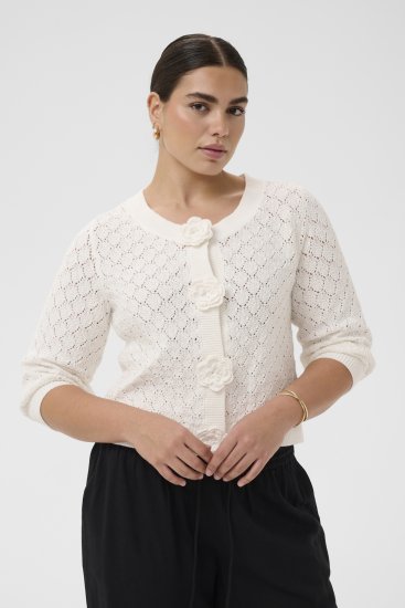 Kaffe Curve Kathrina Pullover White - Strikkegensere - 