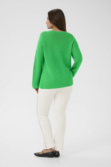 Kaffe Curve Metty Pullover Bright Green - Strikkegensere - 