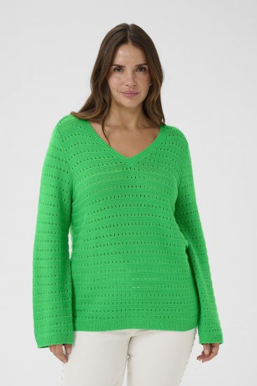 Kaffe Curve Metty Pullover Bright Green - Strikkegensere - 