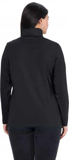 Ulla Popken Basic Long Sleeve Slim Fit Turtleneck Black - Hettegensere og collegegensere - 