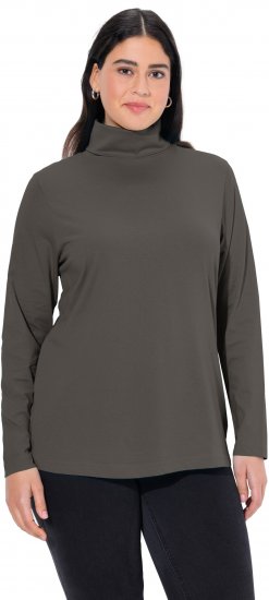Ulla Popken Basic Long Sleeve Slim Fit Turtleneck Graphite Grey - Hettegensere og collegegensere - 
