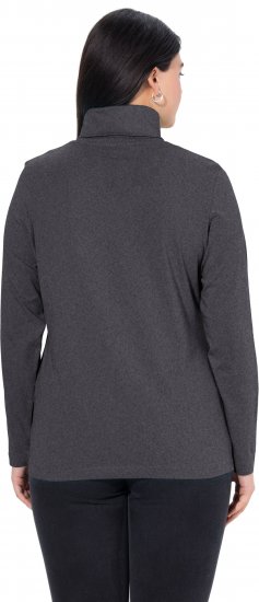 Ulla Popken Basic Long Sleeve Slim Fit Turtleneck Charcoal Grey Melange - Hettegensere og collegegensere - 