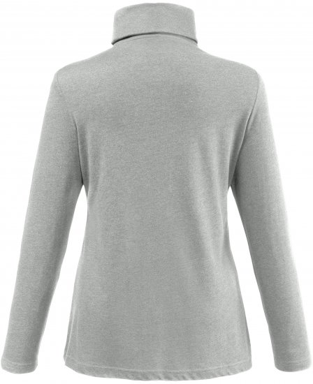 Ulla Popken Basic Long Sleeve Slim Fit Turtleneck Light Grey Melange - Hettegensere og collegegensere - 