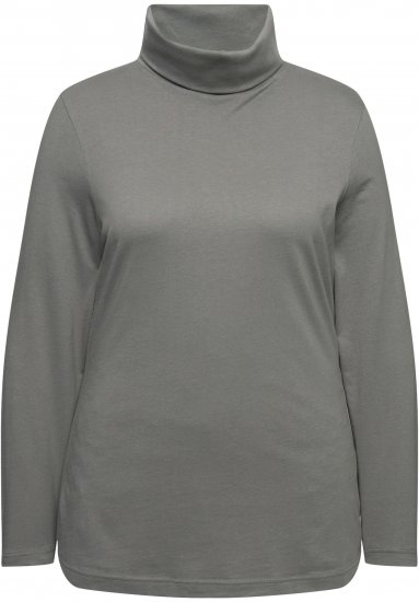 Ulla Popken Basic Long Sleeve Slim Fit Turtleneck Grey - Hettegensere og collegegensere - 