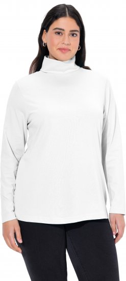 Ulla Popken Basic Long Sleeve Slim Fit Turtleneck Off-White - Hettegensere og collegegensere - 