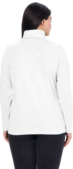 Ulla Popken Basic Long Sleeve Slim Fit Turtleneck Off-White - Hettegensere og collegegensere - 