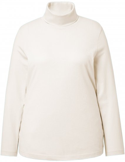 Ulla Popken Basic Long Sleeve Slim Fit Turtleneck Natural - Hettegensere og collegegensere - 