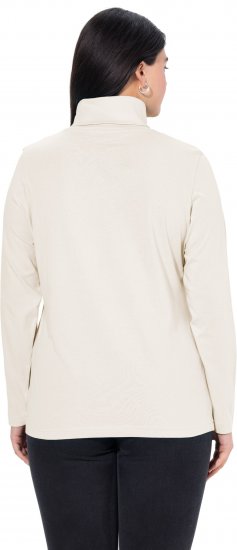 Ulla Popken Basic Long Sleeve Slim Fit Turtleneck Natural - Hettegensere og collegegensere - 