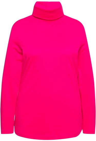 Ulla Popken Basic Long Sleeve Slim Fit Turtleneck Red Pink - Hettegensere og collegegensere - 