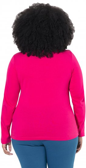 Ulla Popken Basic Long Sleeve Slim Fit Turtleneck Red Pink - Hettegensere og collegegensere - 