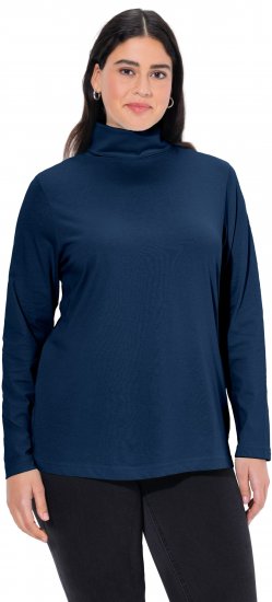 Ulla Popken Basic Long Sleeve Slim Fit Turtleneck Dark Blue - Hettegensere og collegegensere - Myke gensere, hettegensere og strikk