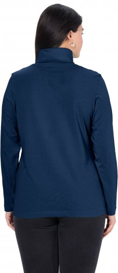 Ulla Popken Basic Long Sleeve Slim Fit Turtleneck Dark Blue - Hettegensere og collegegensere - Myke gensere, hettegensere og strikk